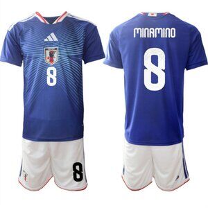 Takumi Minamino Blue 2026 WC Soccer Jersey Suit